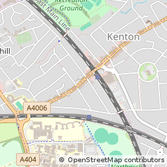 Map of Harrow, Middlesex