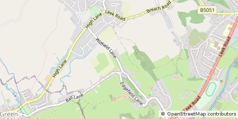 Map of Stoke on Trent, Staffordshire