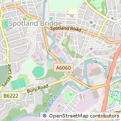 Map of Rochdale, Lancashire