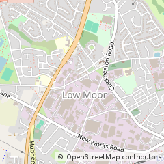 Map of Bradford, West Yorkshire