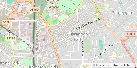 Map of Leicester, Leicestershire