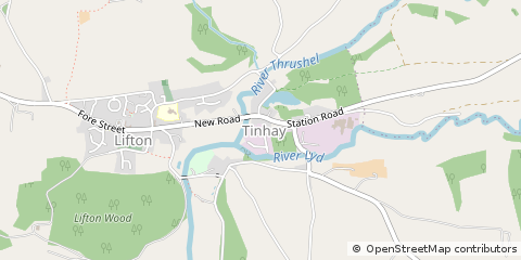 Map of Lifton, Devon