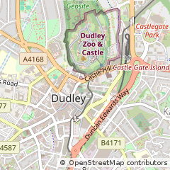 Map of Dudley, West Midlands