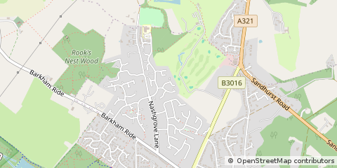 Map of Wokingham, Berkshire