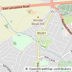 Map of ST. Helens, Cheshire
