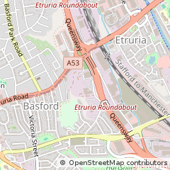 Map of Etruria Stoke on Trent, Staffs