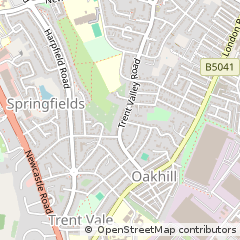 Map of Stoke on Trent, Staffordshire