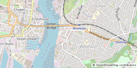 Map of Southampton, Hampshire