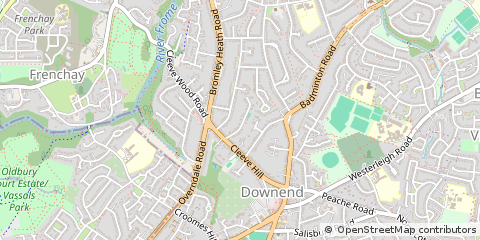 Map of Downend, Bristol
