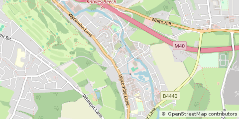 Map of High Wycombe, Buckinghamshire