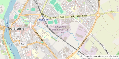 Map of Coleraine, County Londonderry
