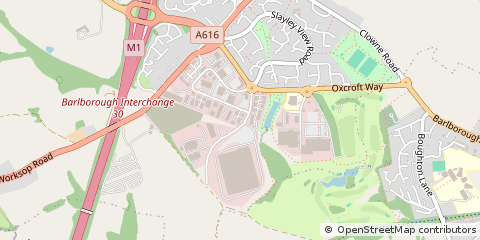Map of Chesterfield, Derbyshire