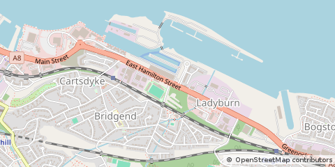 Map of Greenock, Renfrewshire