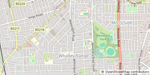 Map of Manchester, Lancashire