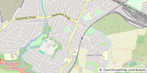 Map of Ickenham, Middlesex