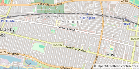 Map of Hove, East Sussex