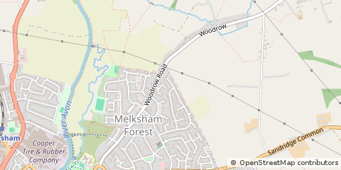 Map of Melksham, Wilthsire