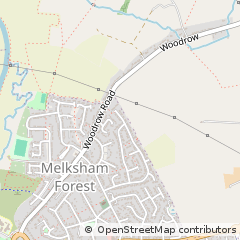 Map of Melksham, Wilthsire
