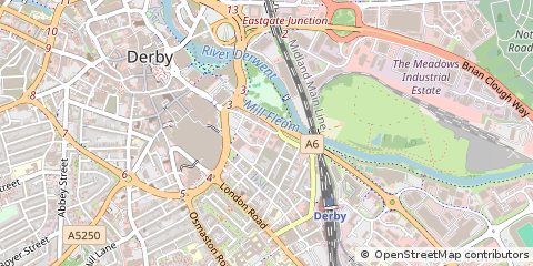 Map of Derbyshire