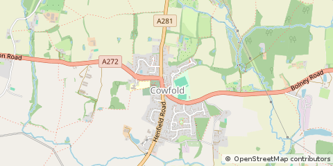 Map of Horsham, West Sussex