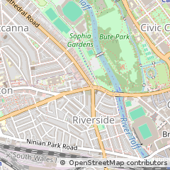 Map of Cardiff, South Glamorgan