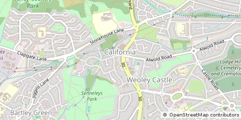 Map of Birmingham, Westmidlands