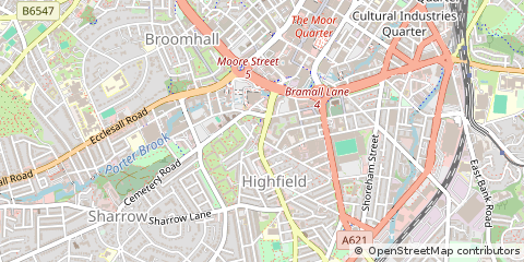 Map of Sheffield