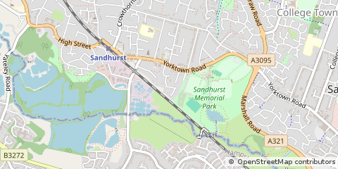 Map of Sandhurst, Berkshire