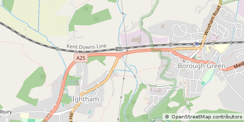 Map of Ightham, Kent