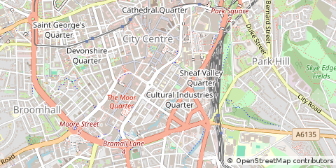 Map of Sheffield