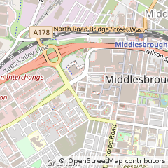 Map of Middlesbrough, Cleveland