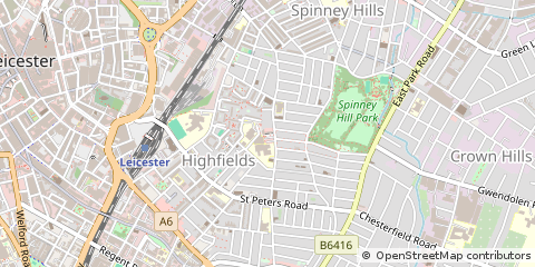 Map of Leicester