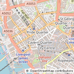 Map of Liverpool, Merseyside