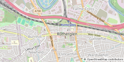 Map of Glasgow, Lanarkshire