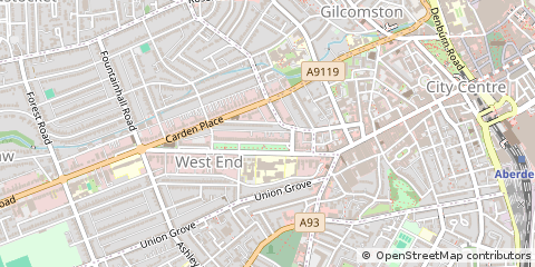 Map of Aberdeen, Aberdeenshire