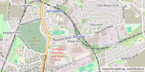 Map of Glasgow, Lanarkshire