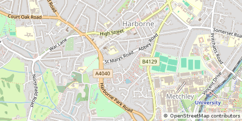 Map of Birmingham, West Midlands