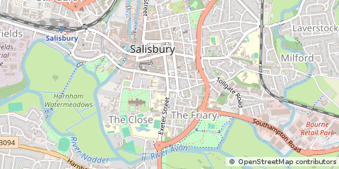 Map of Salisbury, Wiltshire