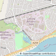 Map of Lancing, West Sussex