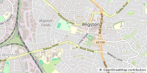 Map of Leicester, Leicestershire