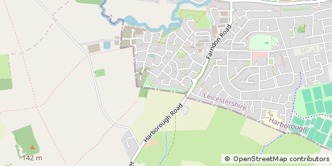 Map of Market Harborough, Leicestershire