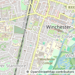 Map of Winchester, Hampshire