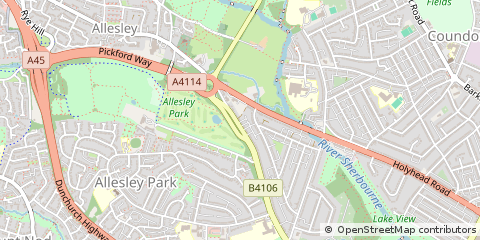 Map of Coventry, West Midlands
