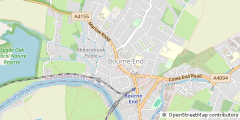Map of Bourne END, Bucks