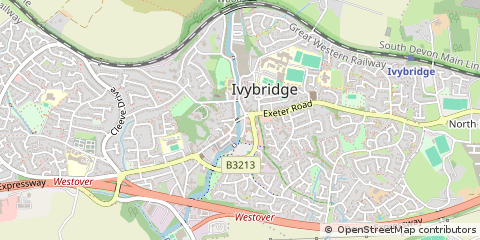 Map of Ivybridge, Devon