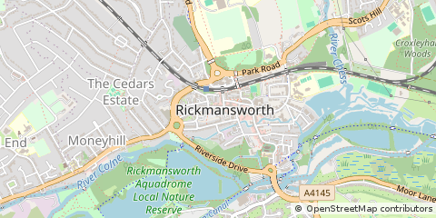 Map of Rickmansworth, Hertfordshire