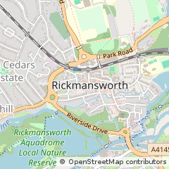 Map of Rickmansworth, Hertfordshire