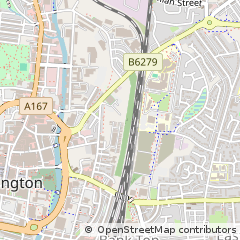 Map of Darlington, County Durham