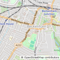 Map of Beckenham, Kent