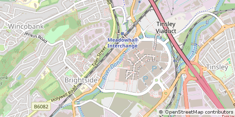 Map of Sheffield South Yorkshire, South Yorkshire